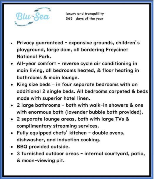 Blu-Sea 365 Bicheno Exterior photo